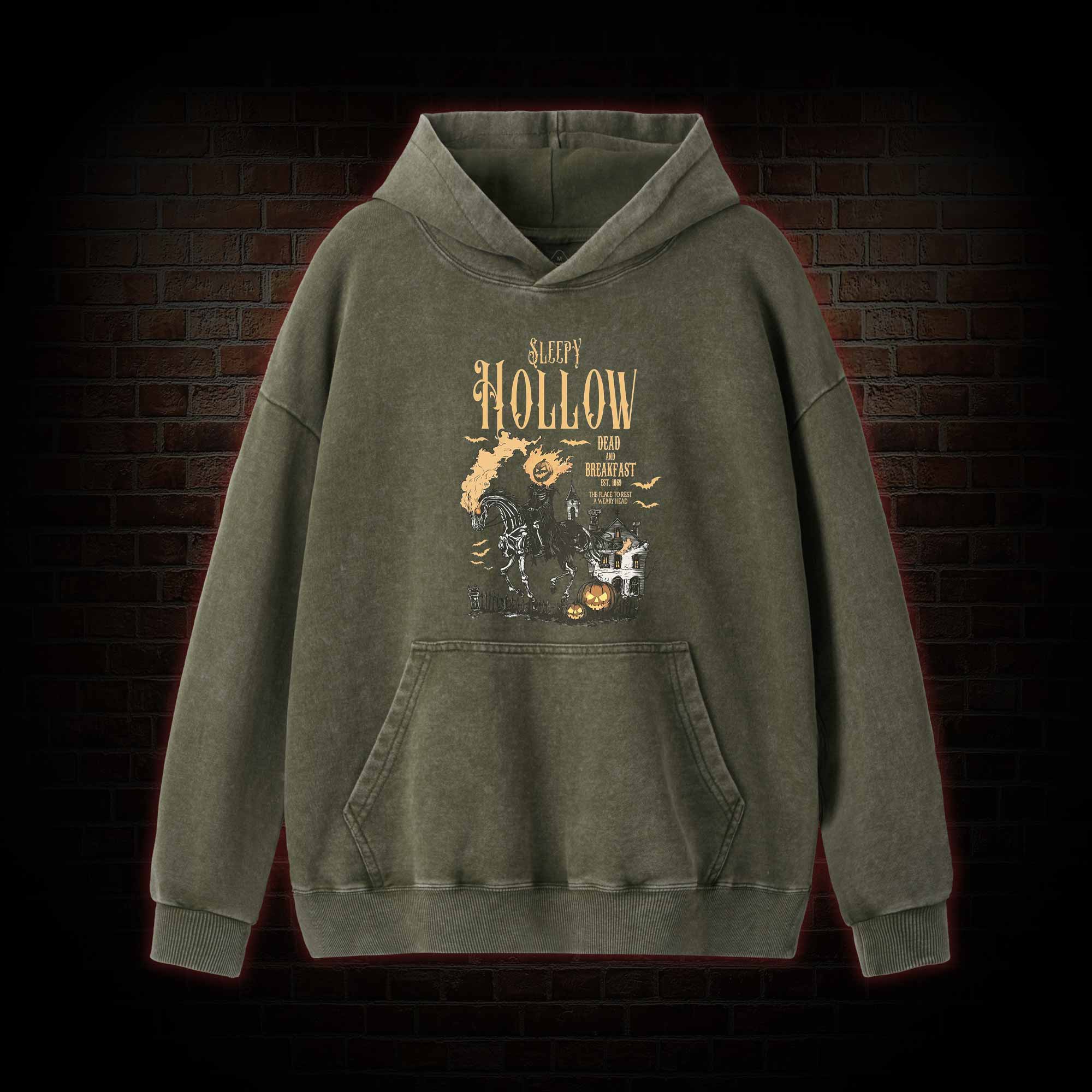 Comfort Colors Sleepy Hollow Halloween Washed Hoodie