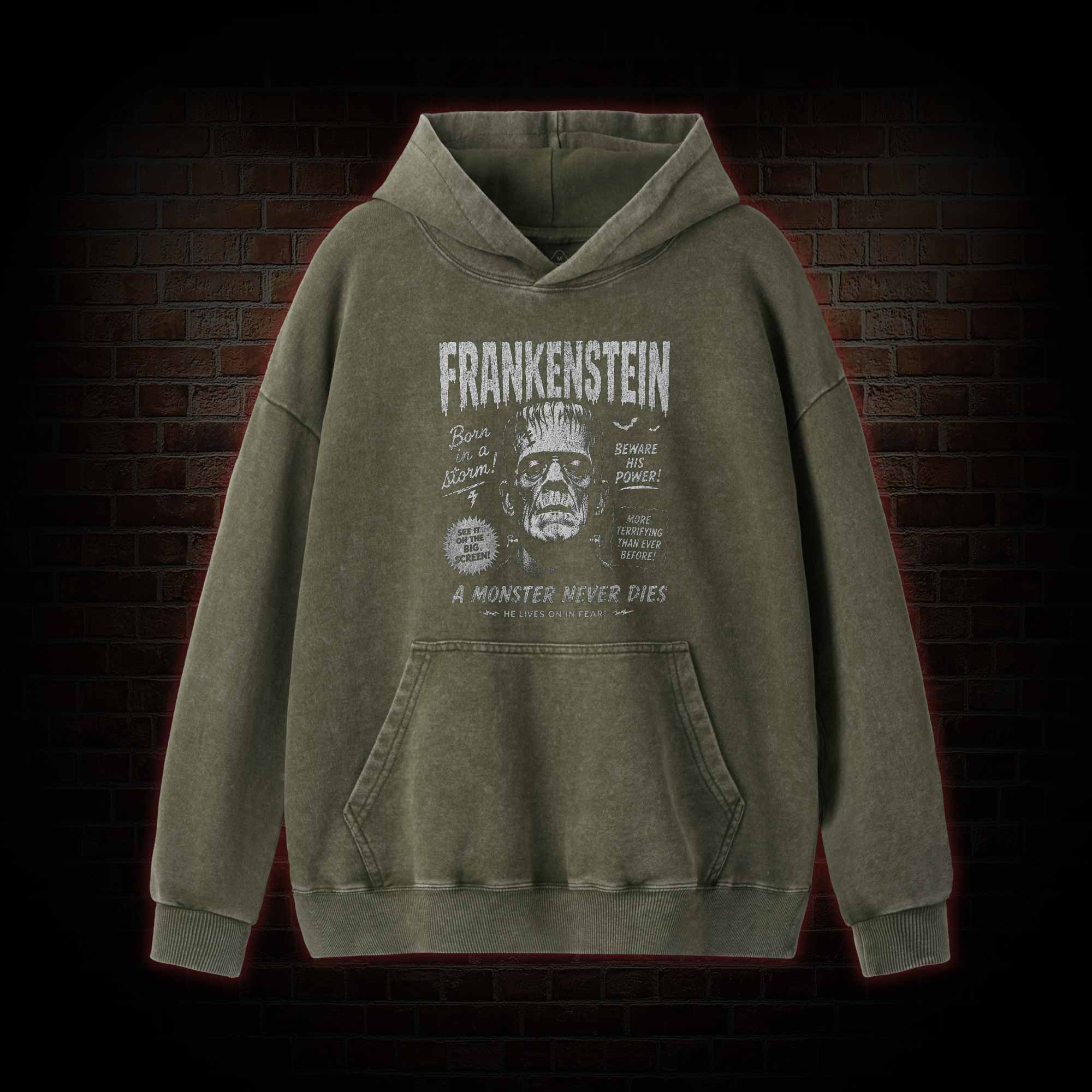 Born in a Storm Washed Hoodie