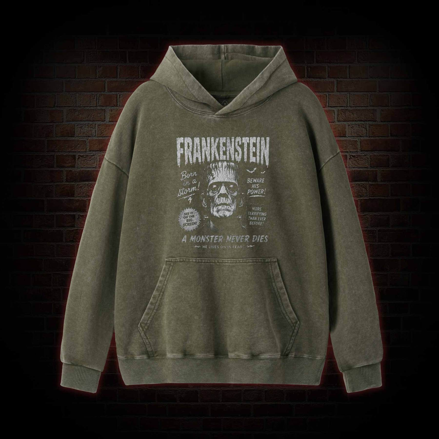 Born in a Storm Washed Hoodie