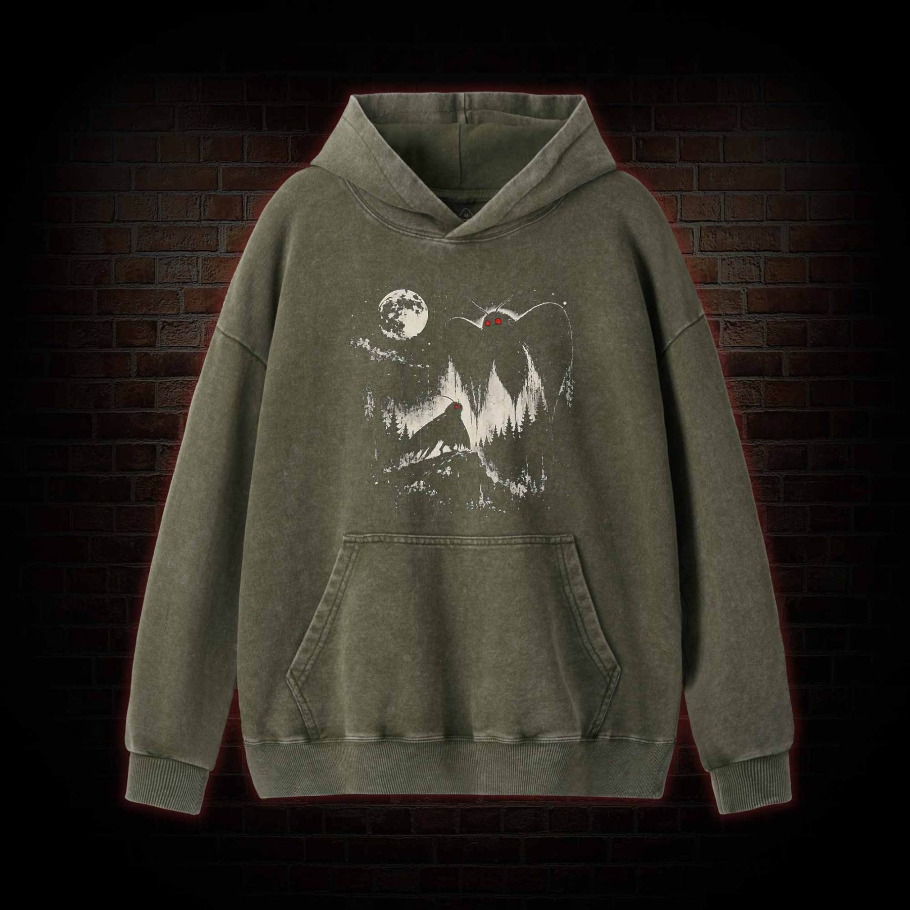 Mothman  Washed Hoodie