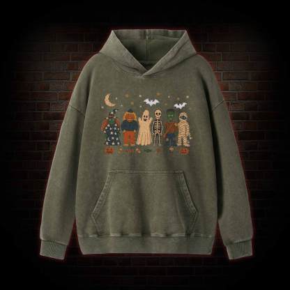 Halloween Monsters Washed Hoodie