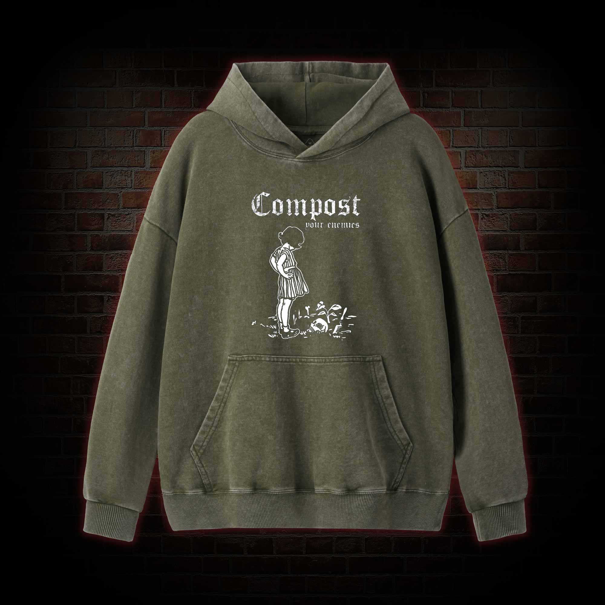 Compost Your Enemies Washed Hoodie