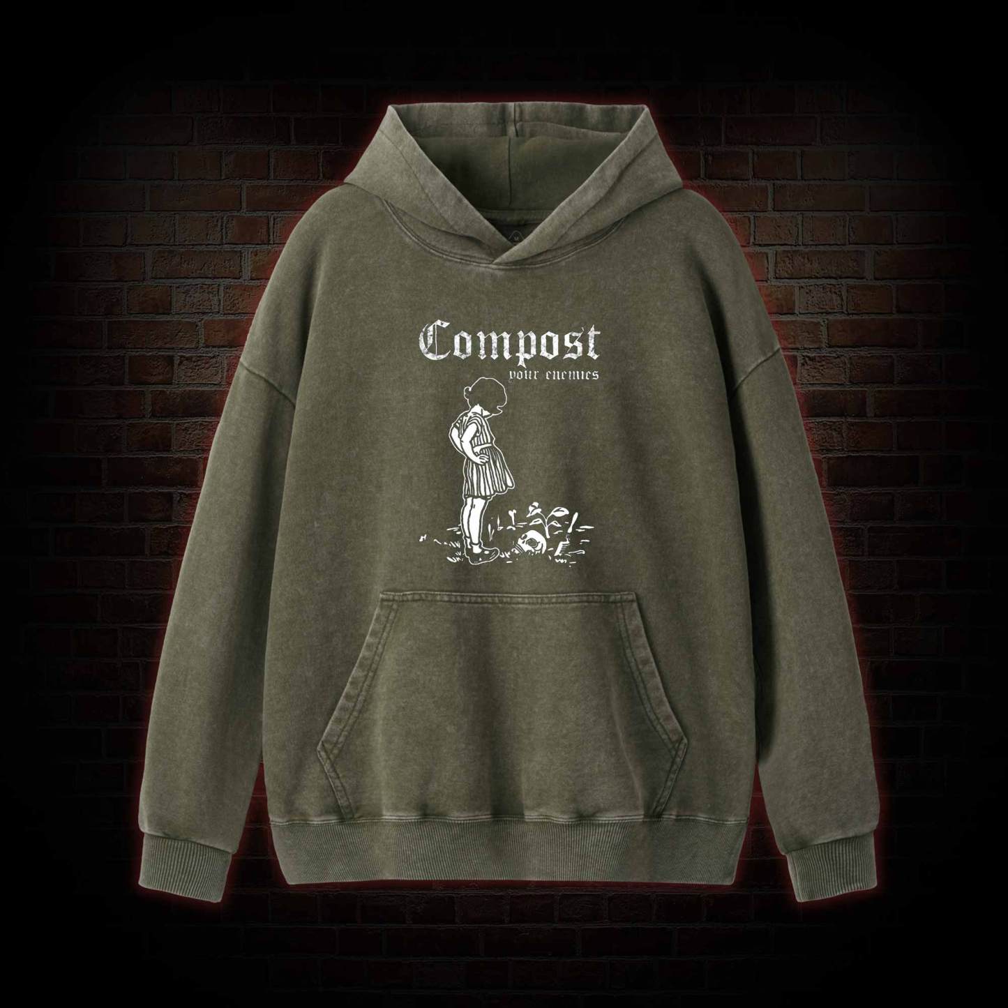 Compost Your Enemies Washed Hoodie