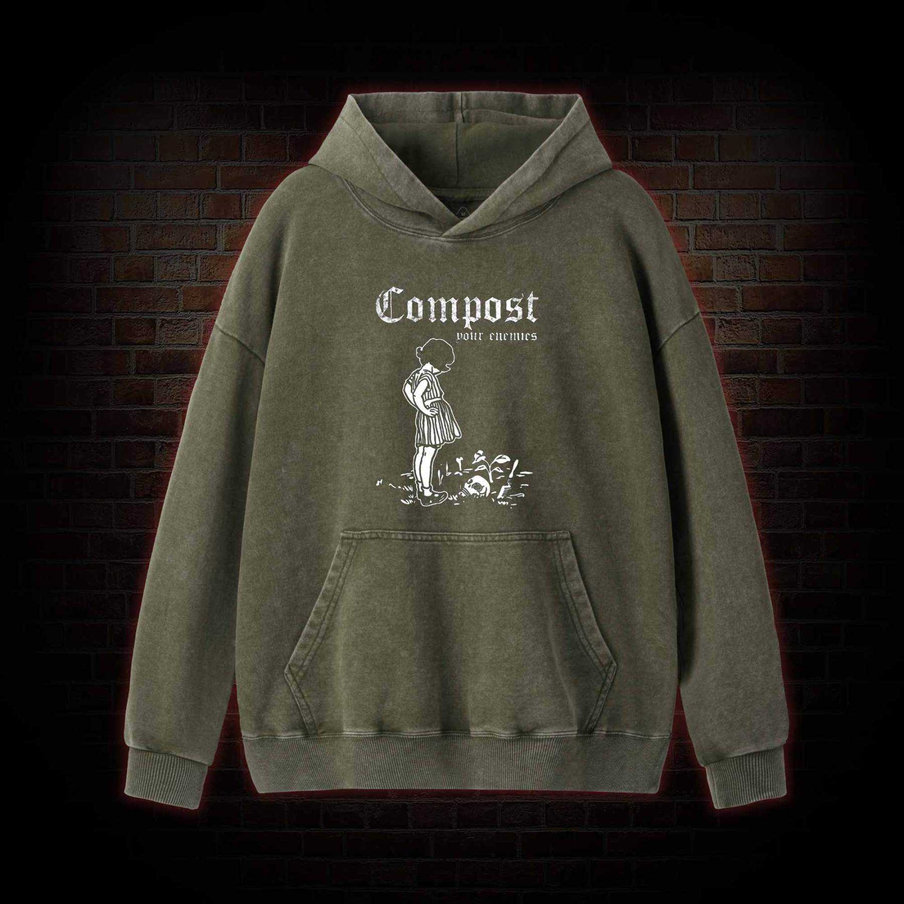Compost Your Enemies Washed Hoodie