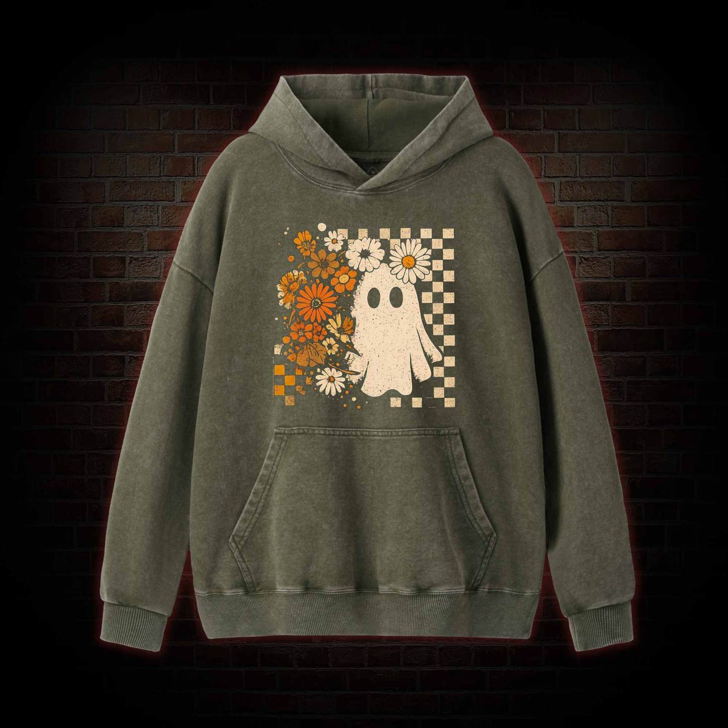 Groovy Ghost Washed Hoodie