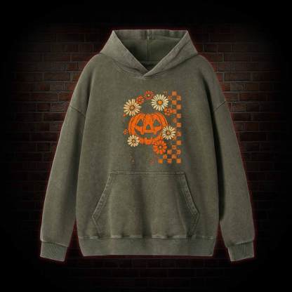 Groovy Pumpkin Washed Hoodie