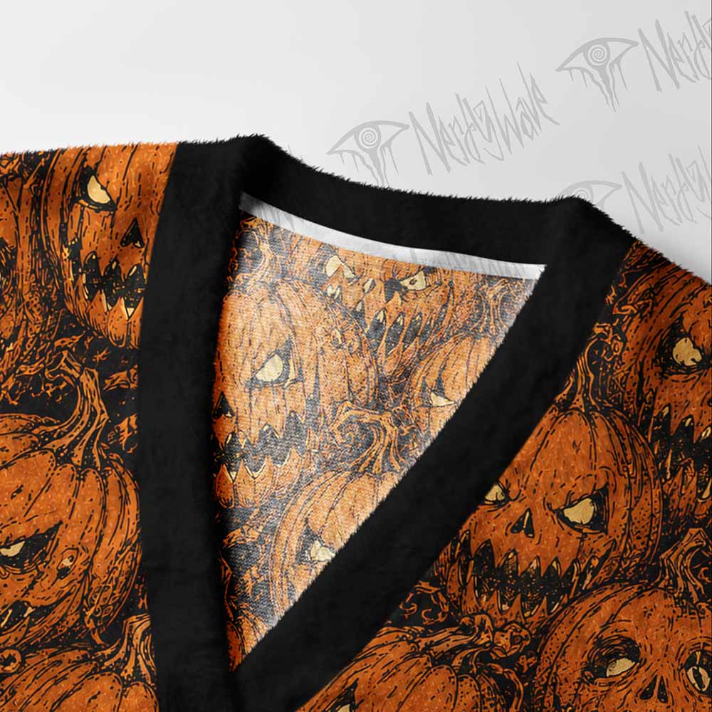 Evil Pumpkin Cardigan Sweater