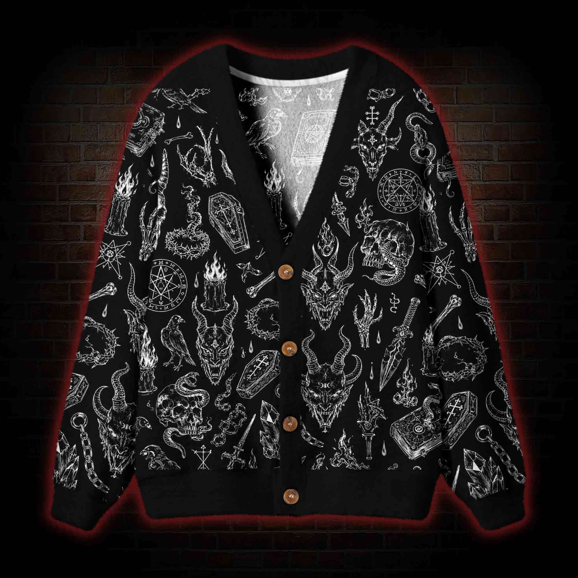 Evil  Cardigan Sweater