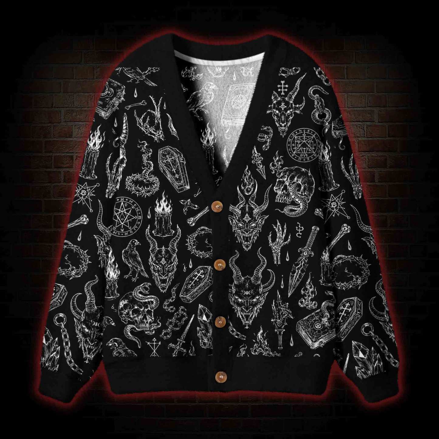 Evil  Cardigan Sweater