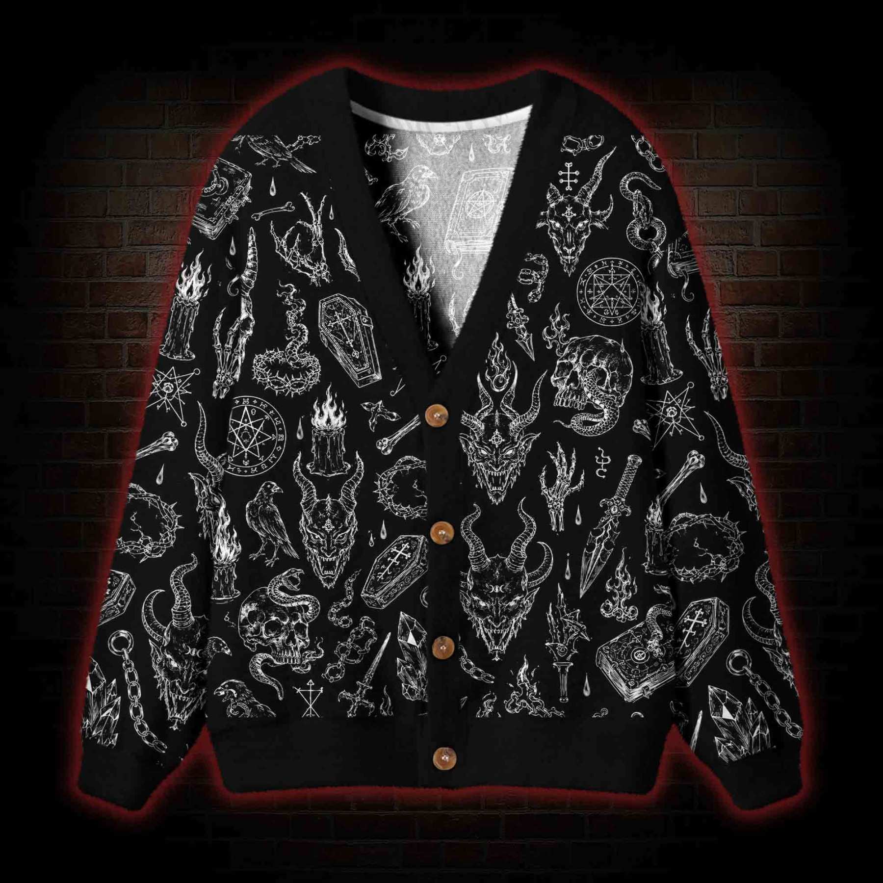Evil  Cardigan Sweater
