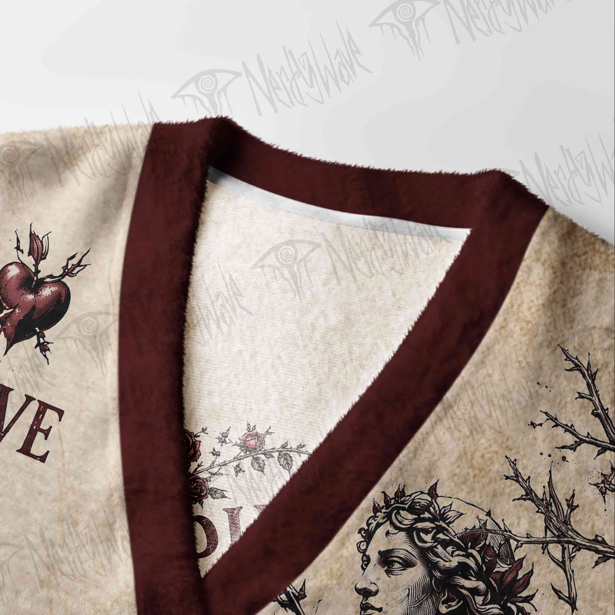 Love is War Greek Mythology Cardigan Sweater