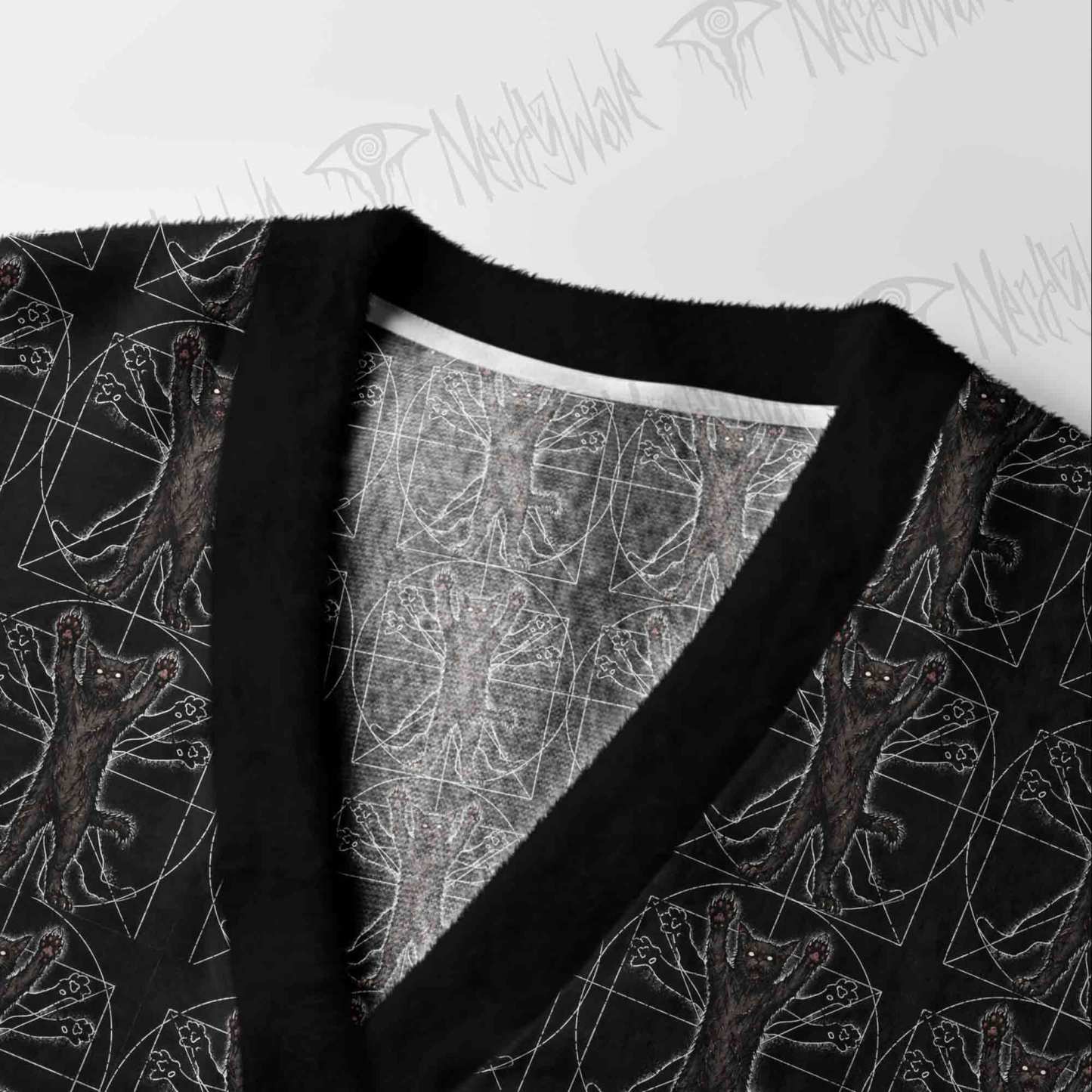 The Vitruvian Cat Cardigan Sweater