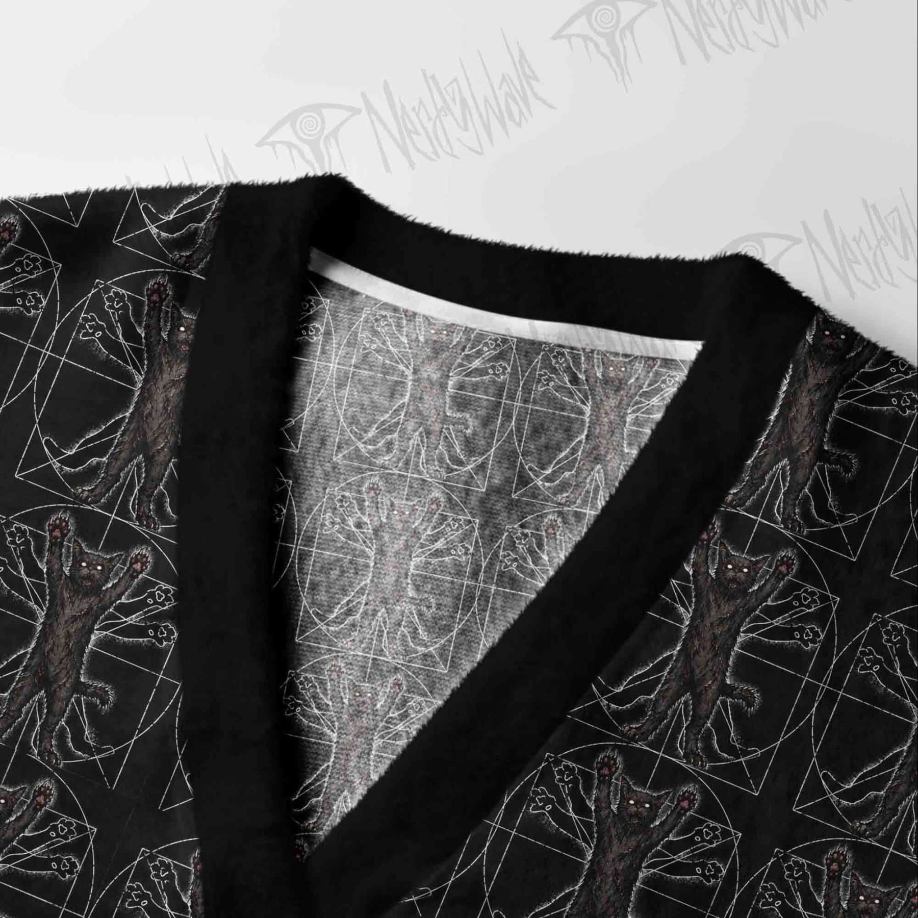 The Vitruvian Cat Cardigan Sweater