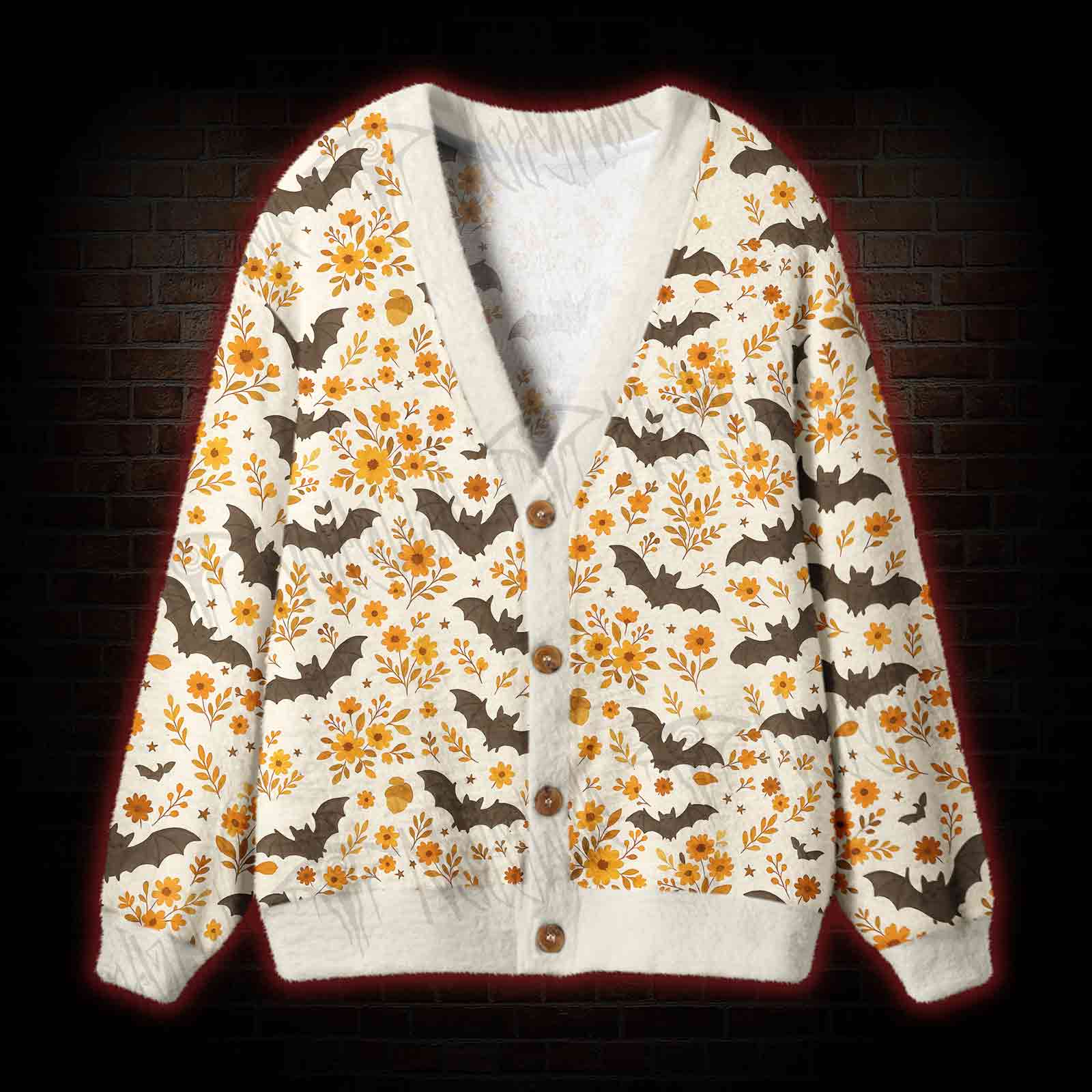 Batty Botanical Cardigan Sweater