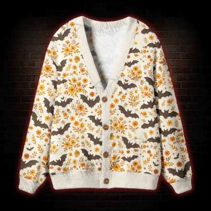 Batty Botanical Cardigan Sweater