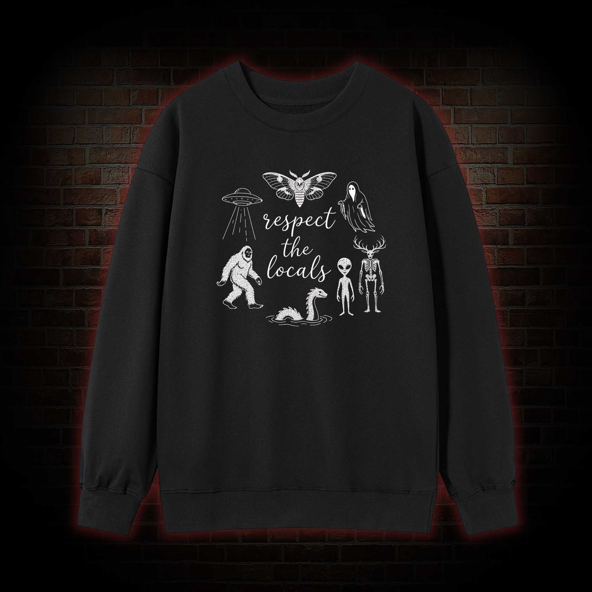 Respect the Locals Cryptid Embroidered Sweatshirt