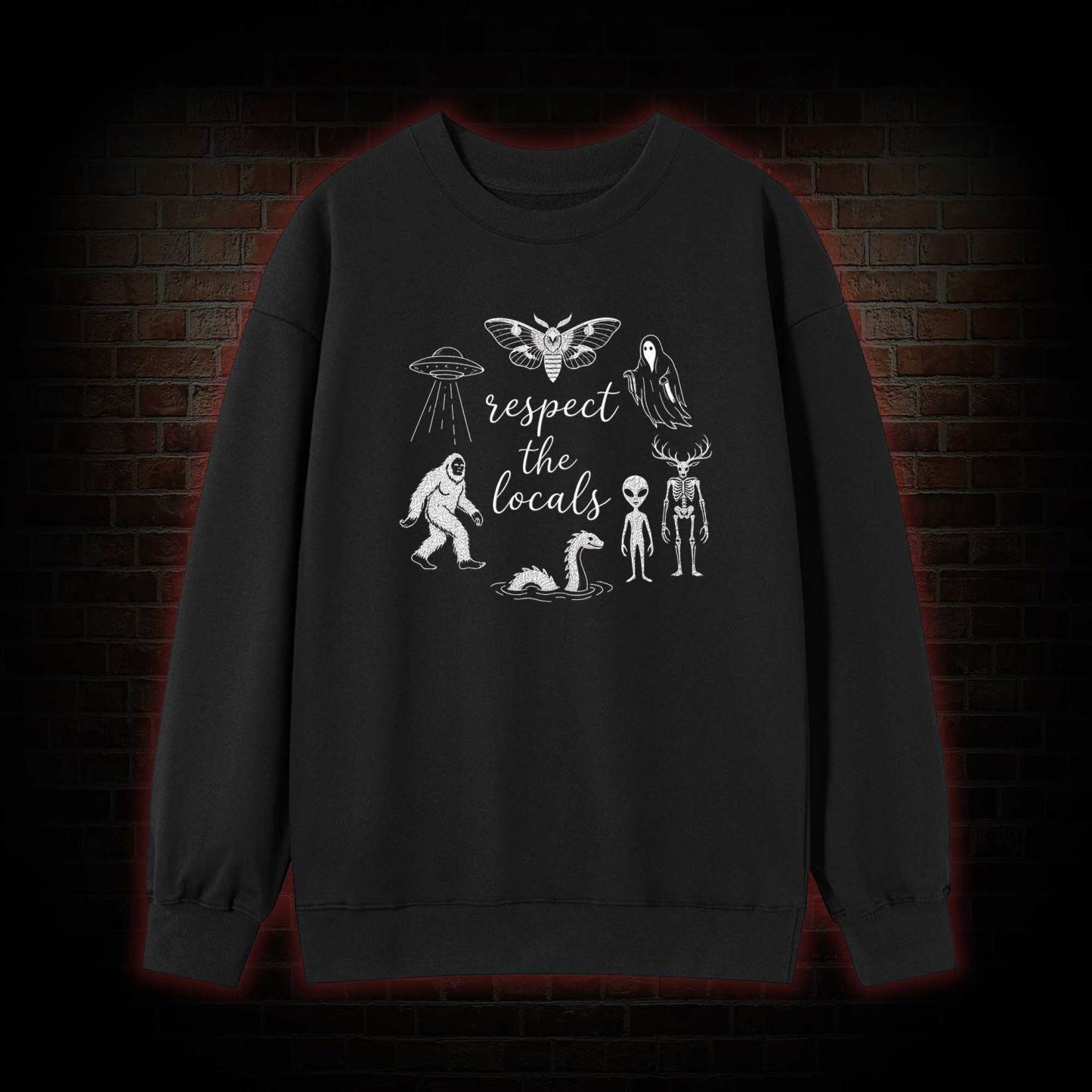 Respect the Locals Cryptid Embroidered Sweatshirt