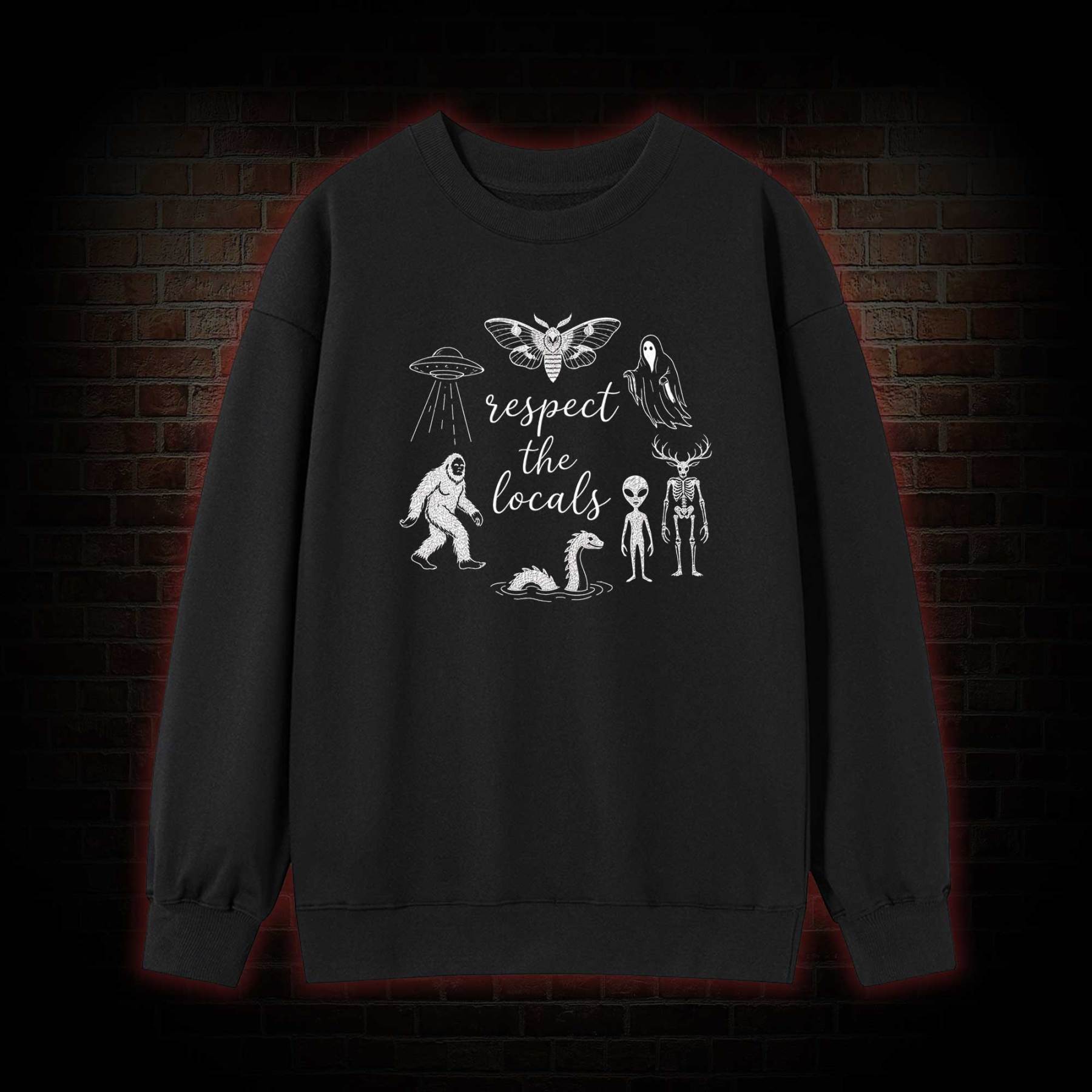 Respect the Locals Cryptid Embroidered Sweatshirt