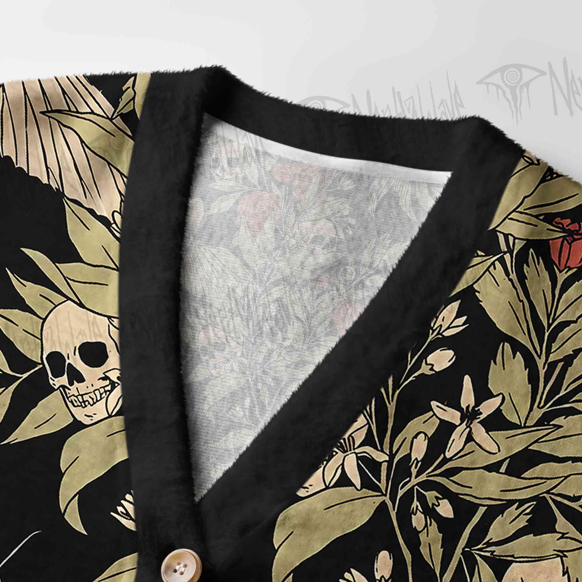 Skull and Flying Fish Women's Cardigan Sweater