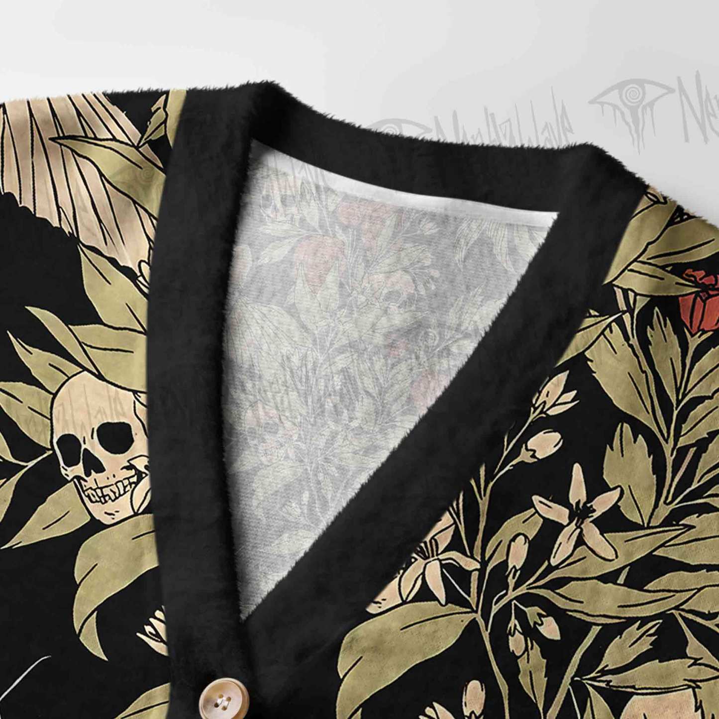 Skull and Flying Fish Women's Cardigan Sweater