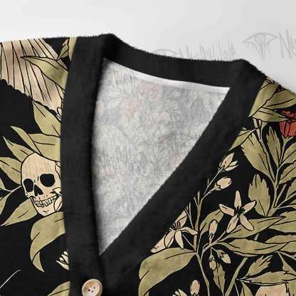 Skull and Flying Fish Women's Cardigan Sweater