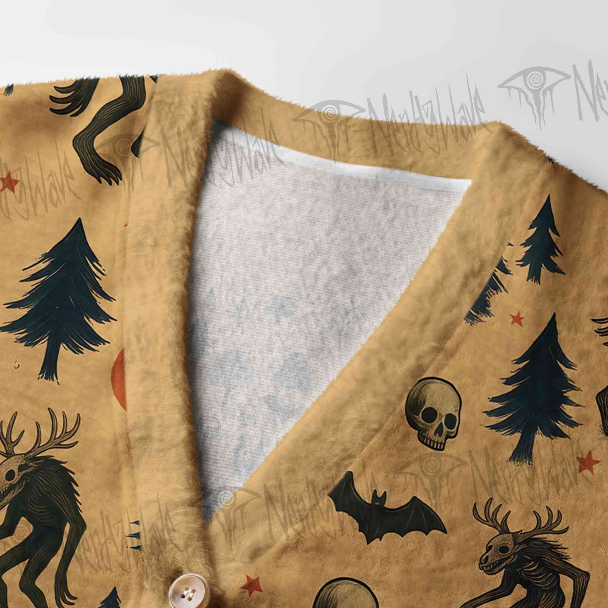 Wendigo in the Forest Women's Cardigan Sweater