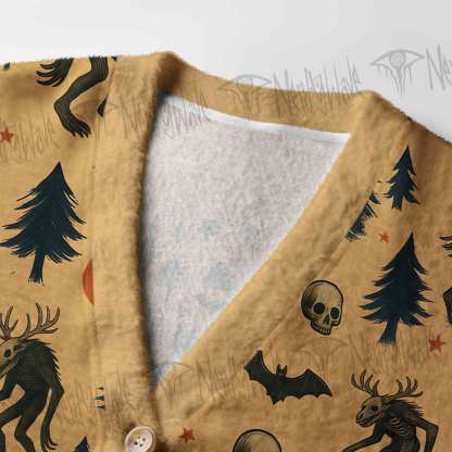Wendigo in the Forest Women's Cardigan Sweater