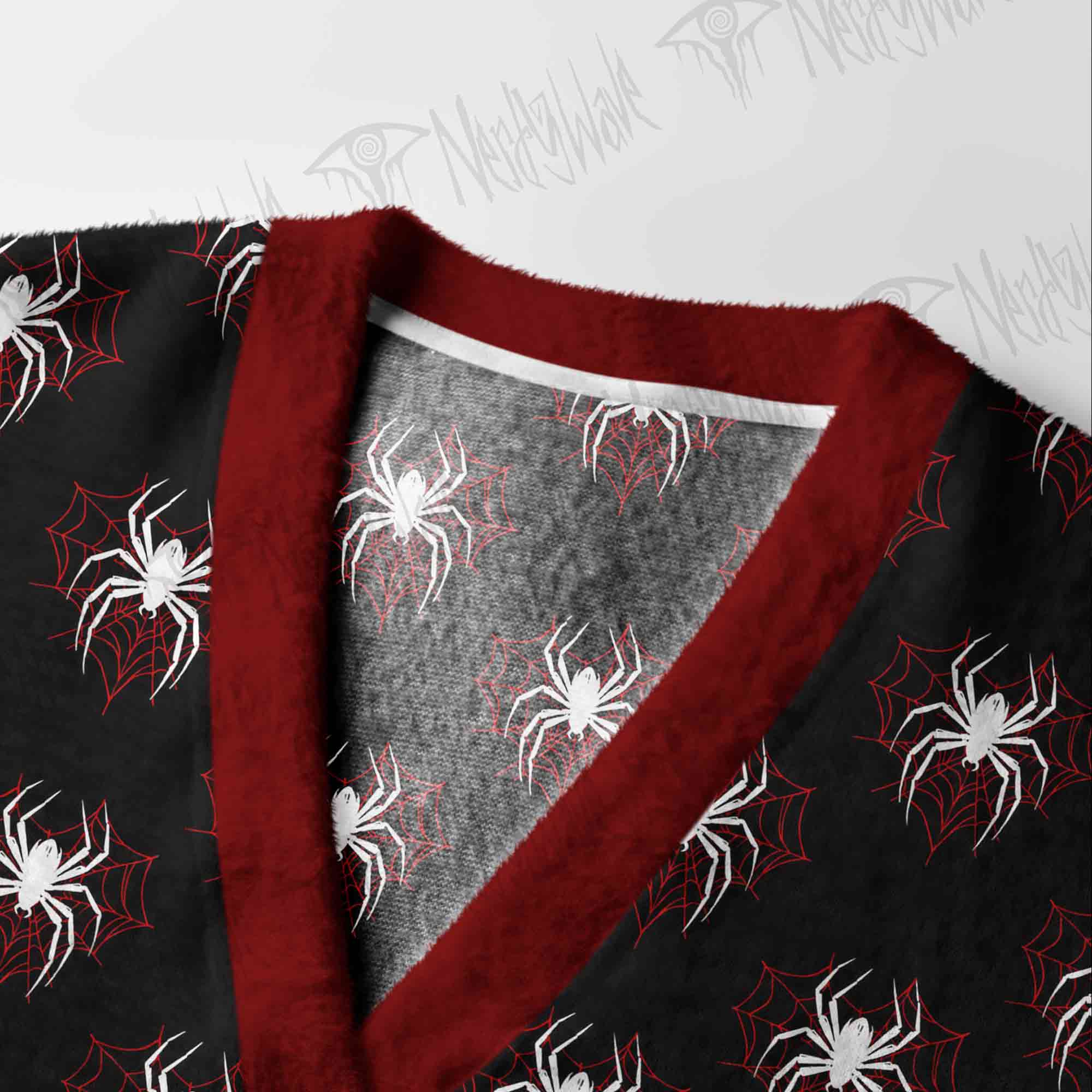 Midnight Spiders Cardigan Sweater