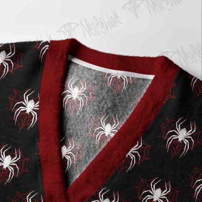 Midnight Spiders Cardigan Sweater