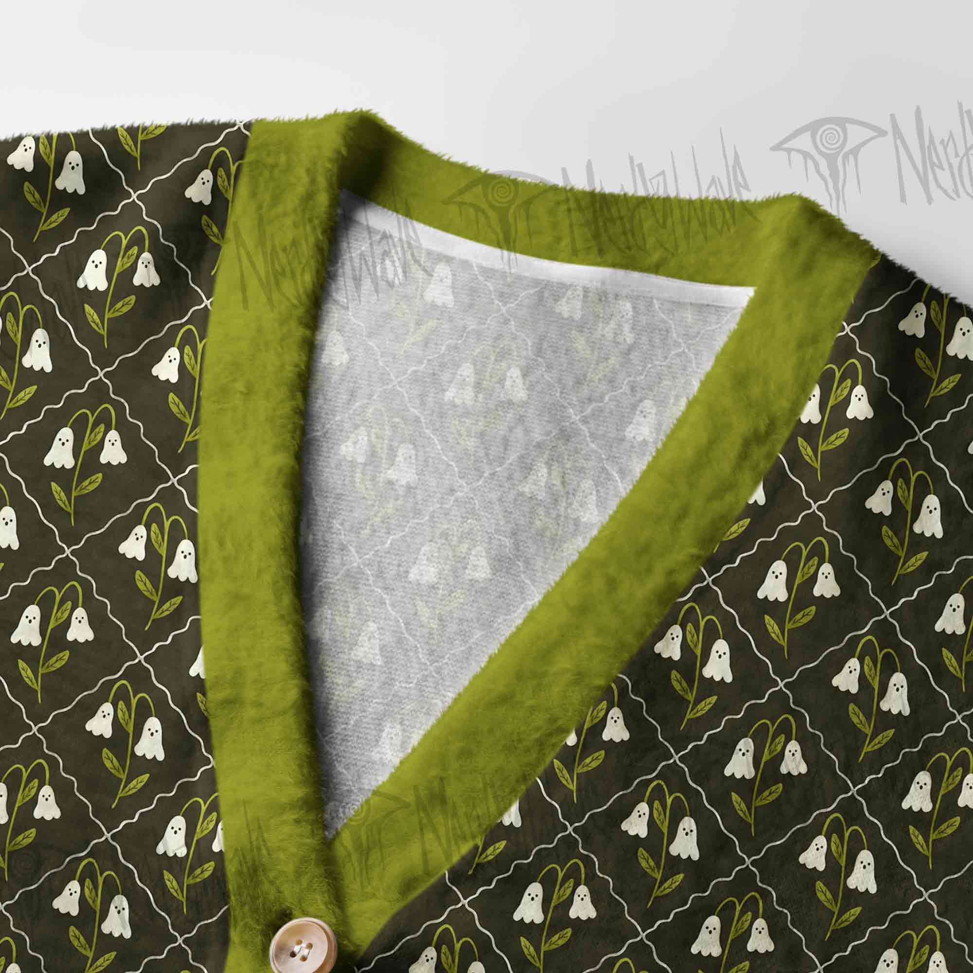 The Ghostly Bloom Women's Cardigan Sweater