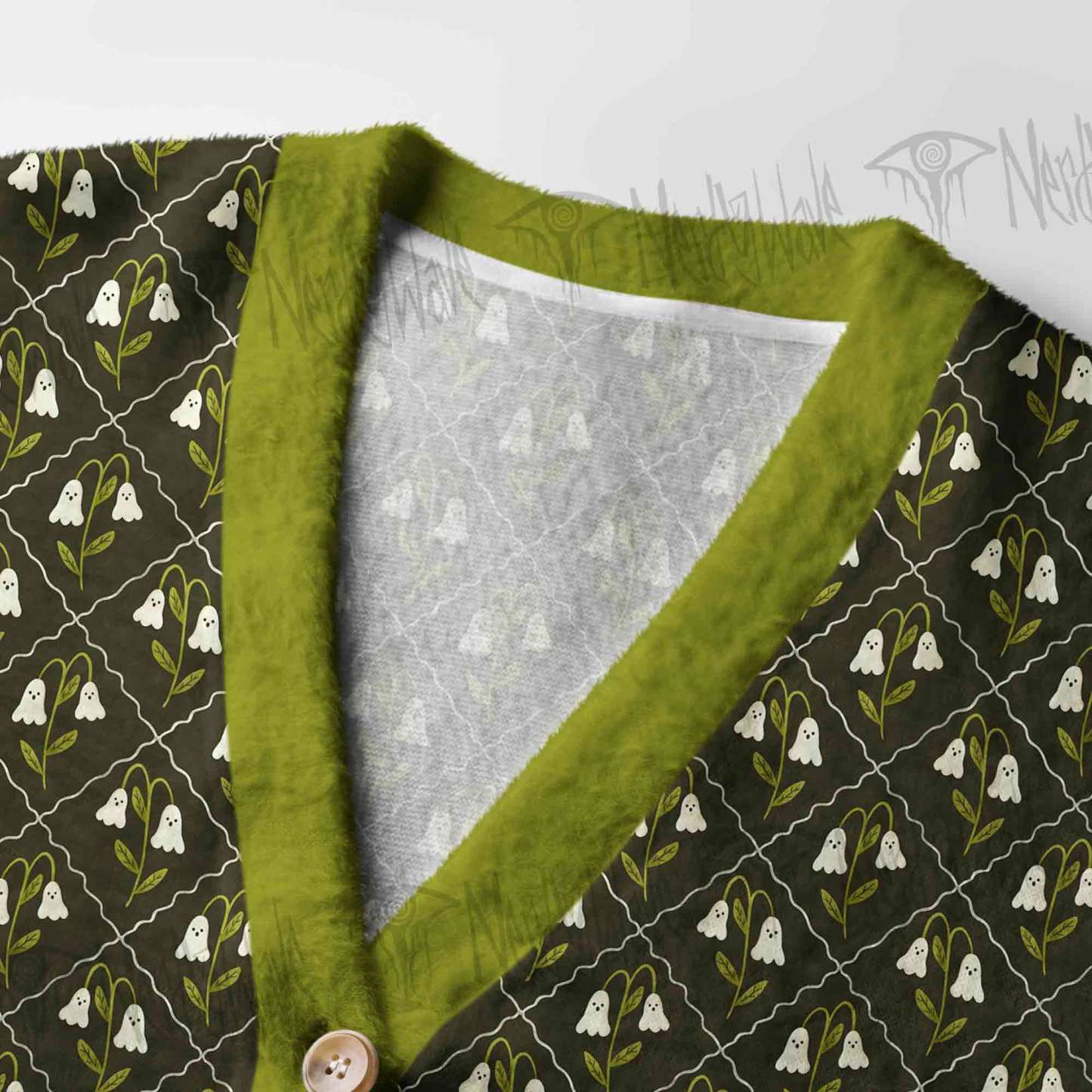 The Ghostly Bloom Women's Cardigan Sweater
