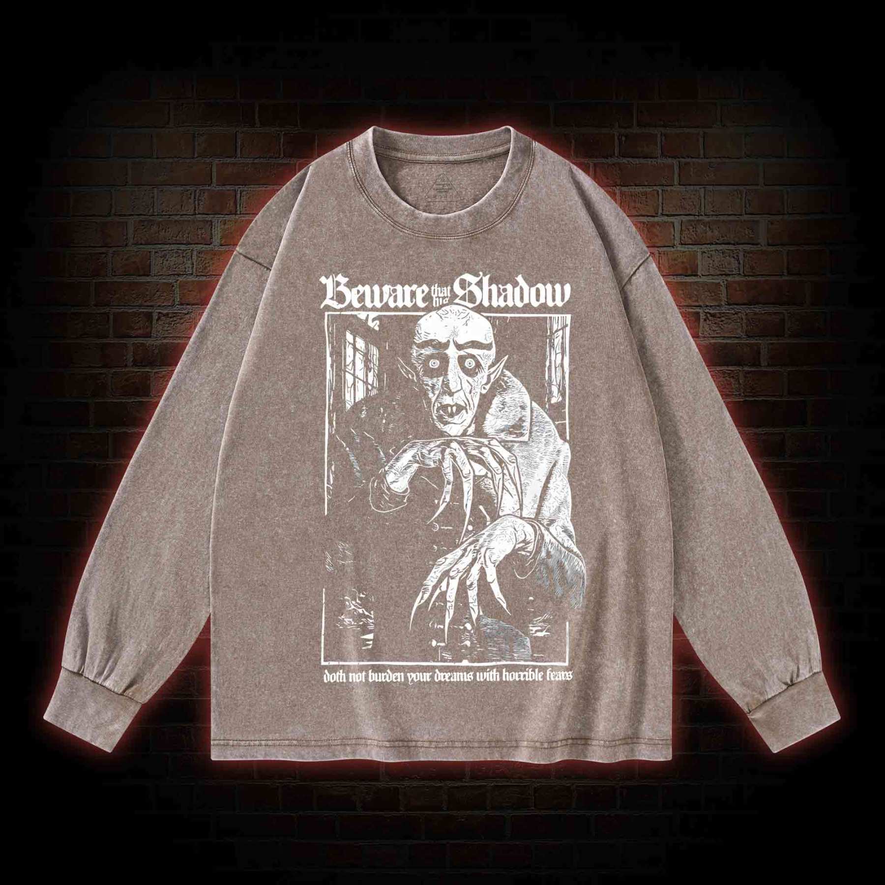 Nosferatu Washed Long-Sleeve T-shirt