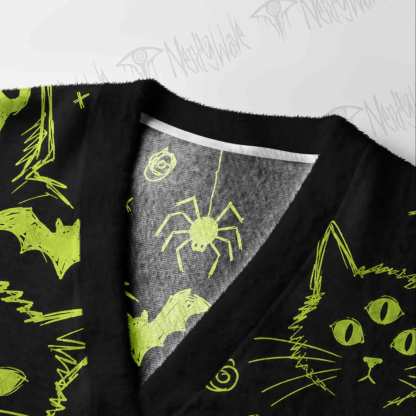 Midnight Scream Cardigan Sweater