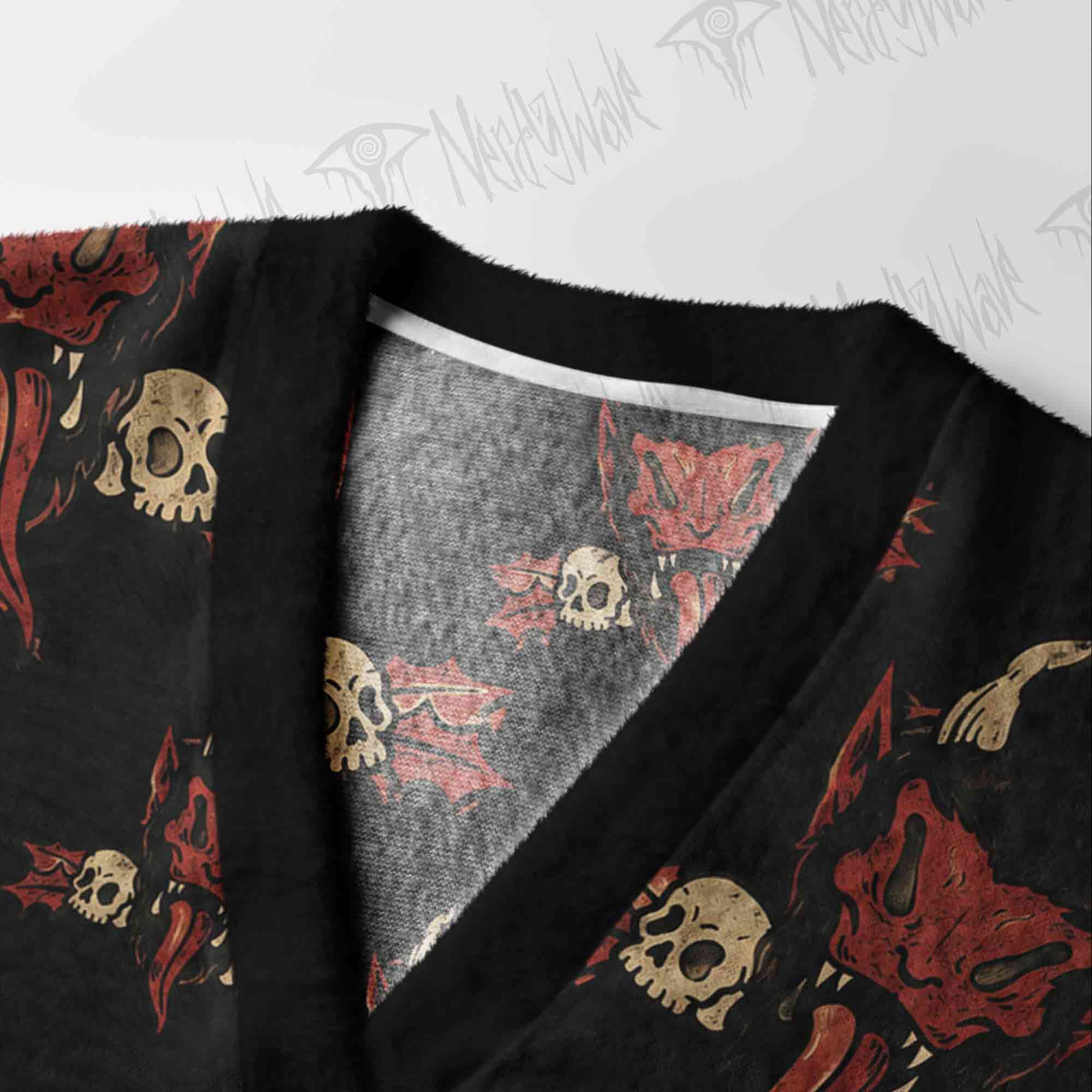 Red Devil's Feast Cardigan Sweater