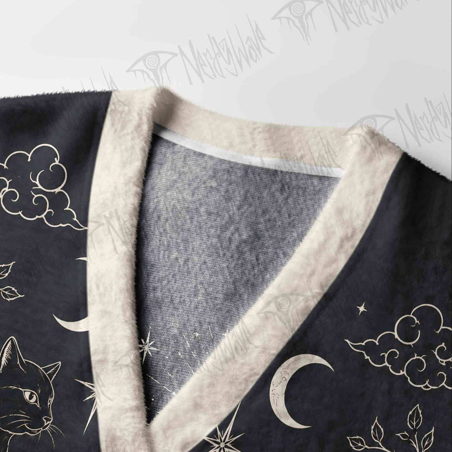 Celestial Cat Astrology Cardigan Sweater
