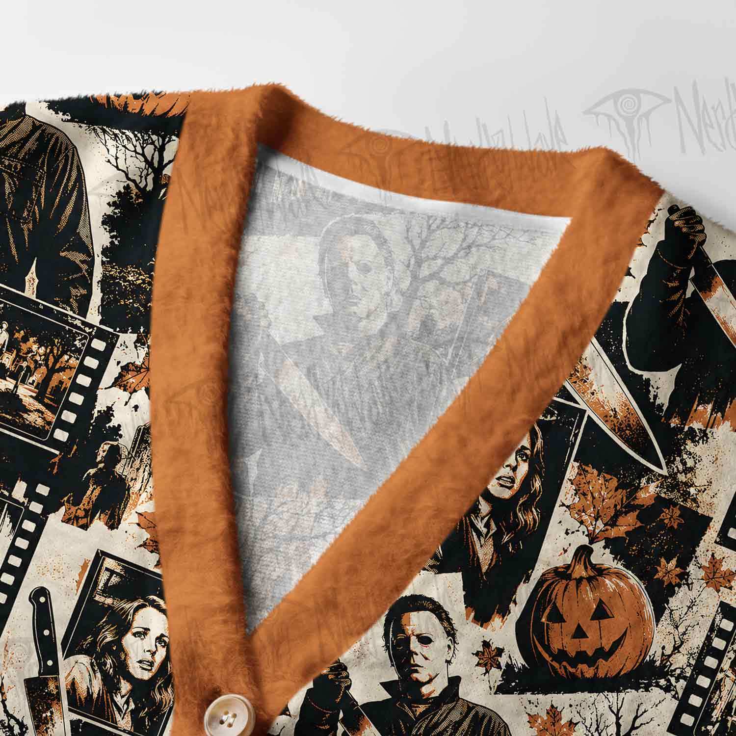Retro Spooky Halloween Women's Cardigan Sweater