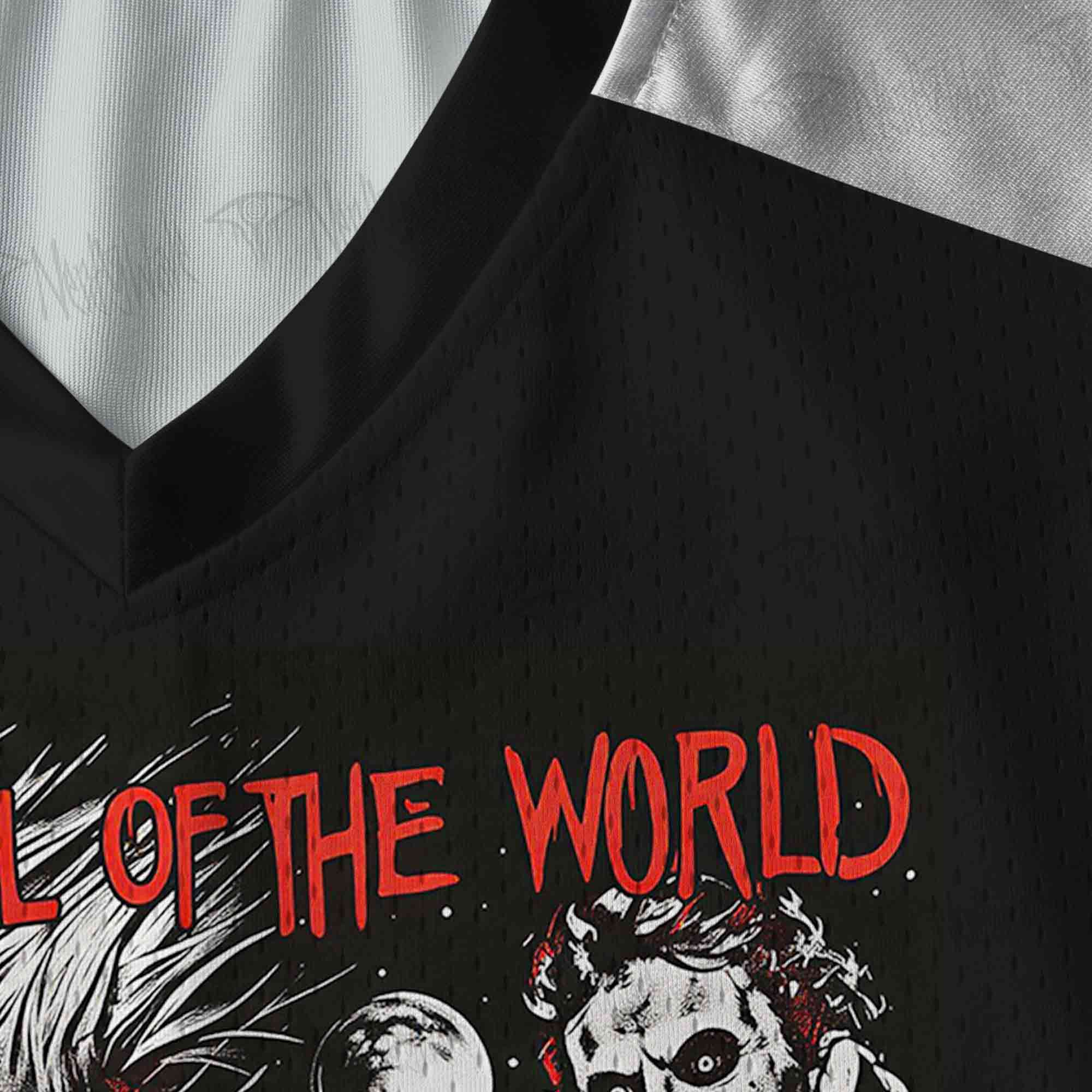 Destroy All Vampires V-Neck Long Sleeve Jersey