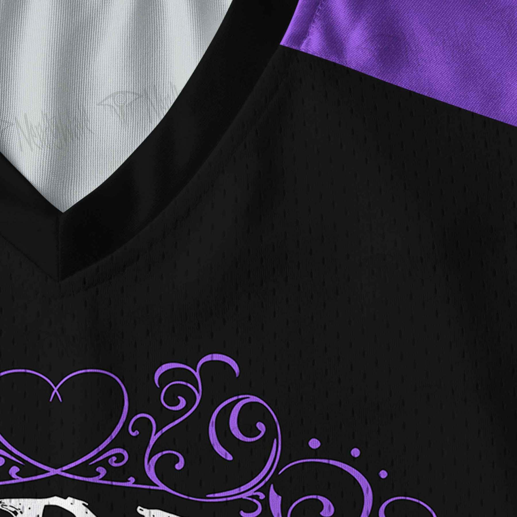 Dirty Inked&Curvy V-Neck Long Sleeve Jersey