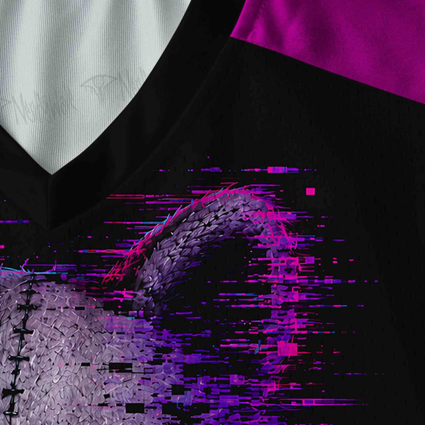 Error 404 Raccoon V-Neck Long Sleeve Jersey