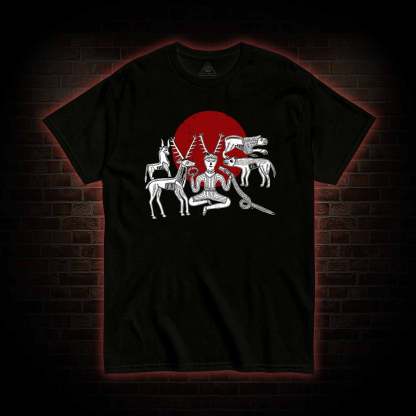 Cernunnos Horned God Halo T-shirt