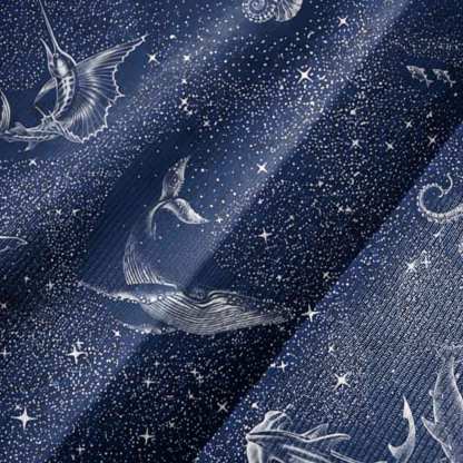 Deep Sea Jellyfish Bell-sleeve Handkerchief-hem Dress