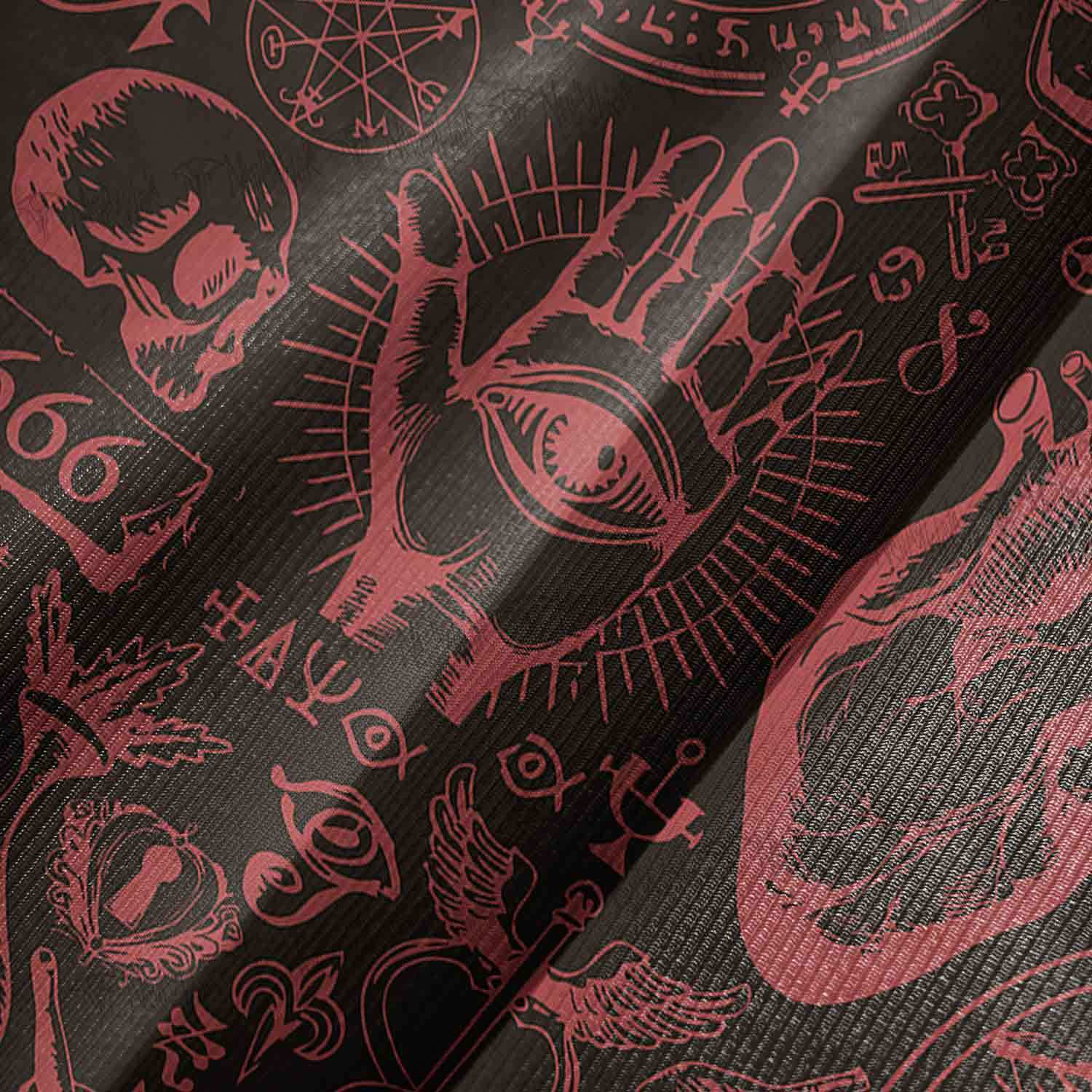 Occultism Cotton Bell-sleeve Handkerchief-hem Dress