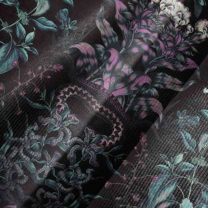 Forbidden Flora Bell-sleeve Handkerchief-hem Dress
