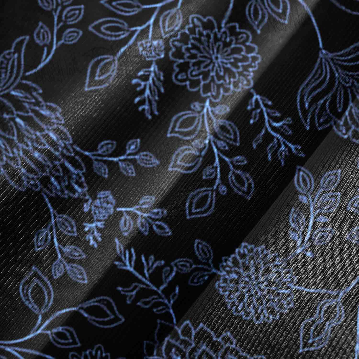 Gothic Botanical Bell-sleeve Handkerchief-hem Dress