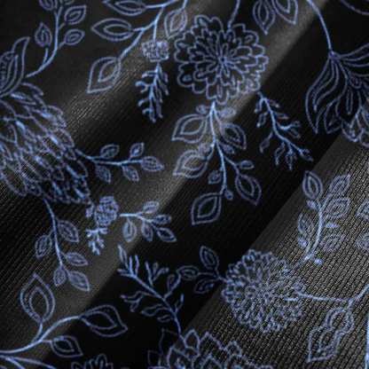 Gothic Botanical Bell-sleeve Handkerchief-hem Dress