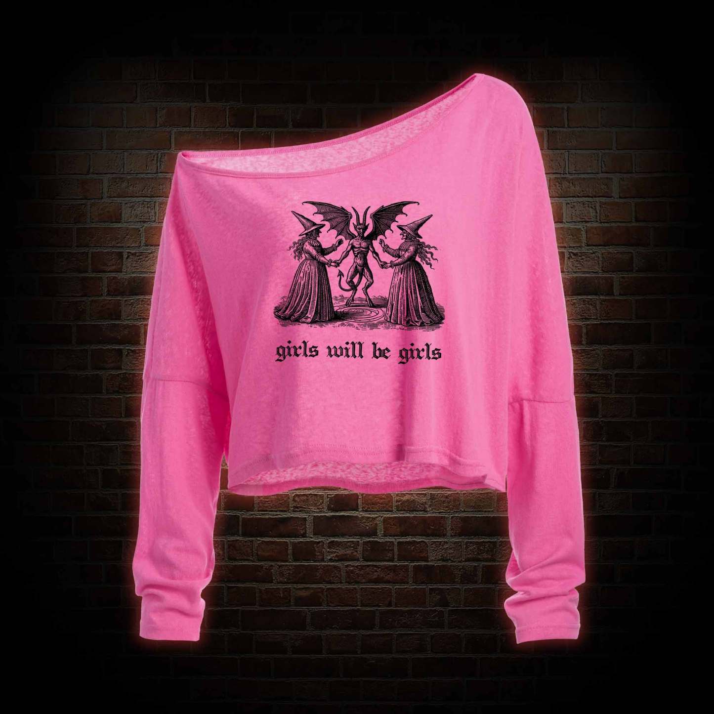 Girls Will Be Girls Off Shoulder Long Sleeve Top