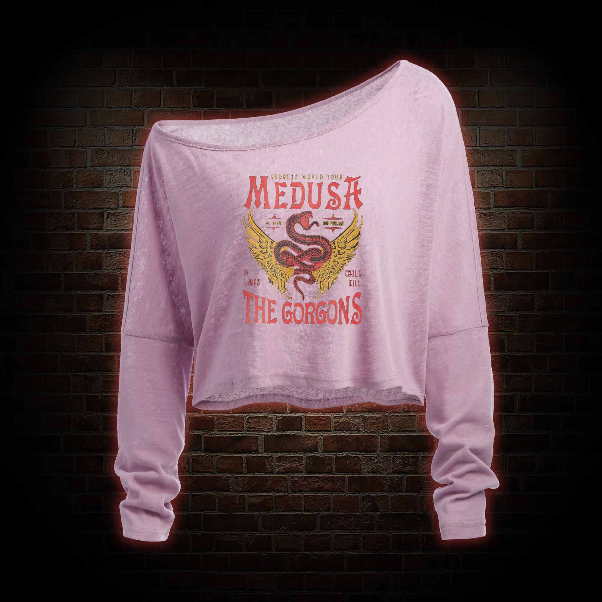 Medusa Off Shoulder Long Sleeve Top