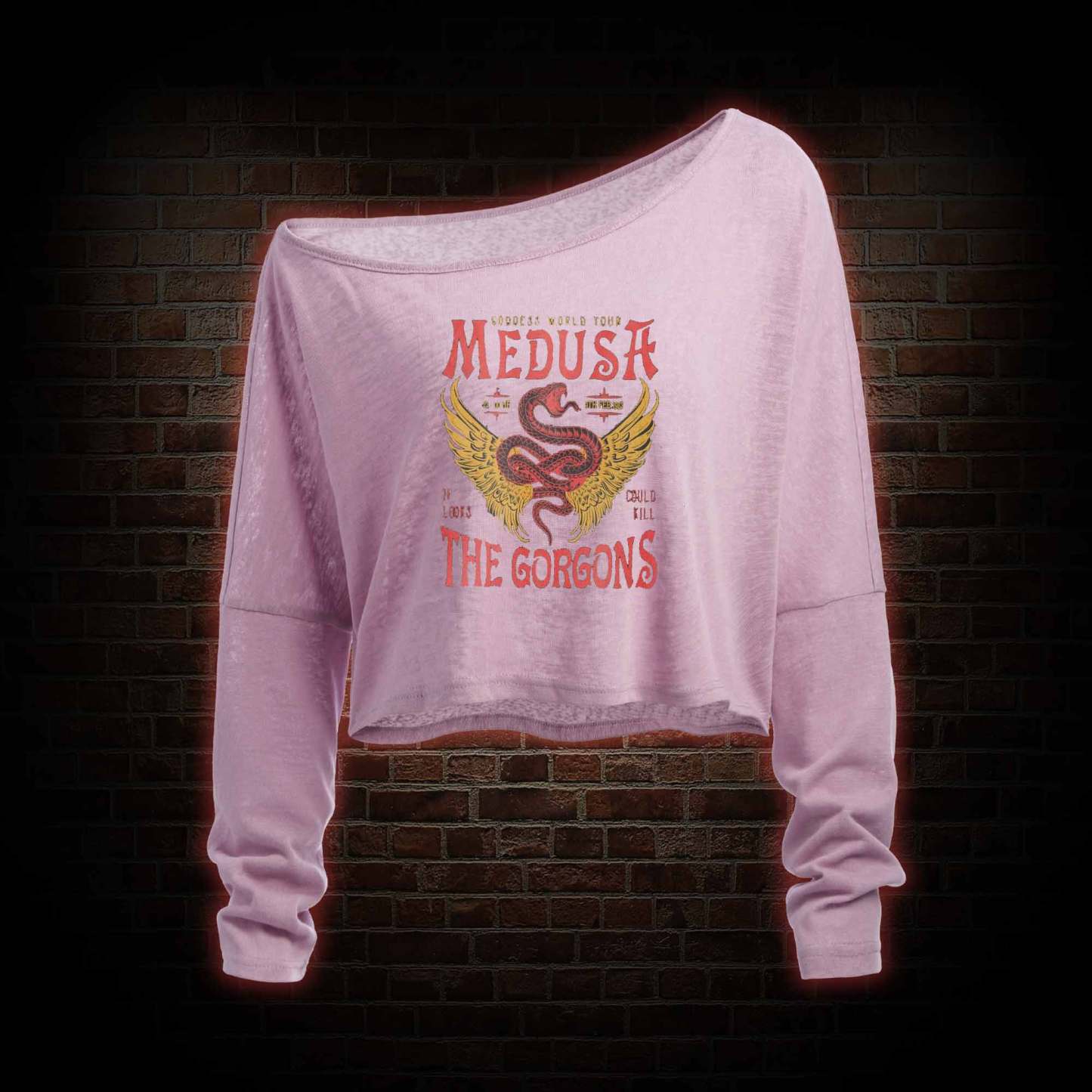 Medusa Off Shoulder Long Sleeve Top