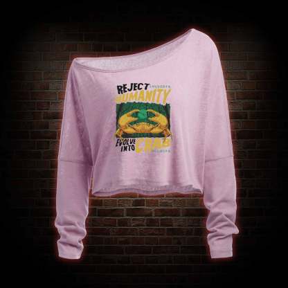 Reject Humanity Crab Off Shoulder Long Sleeve Top