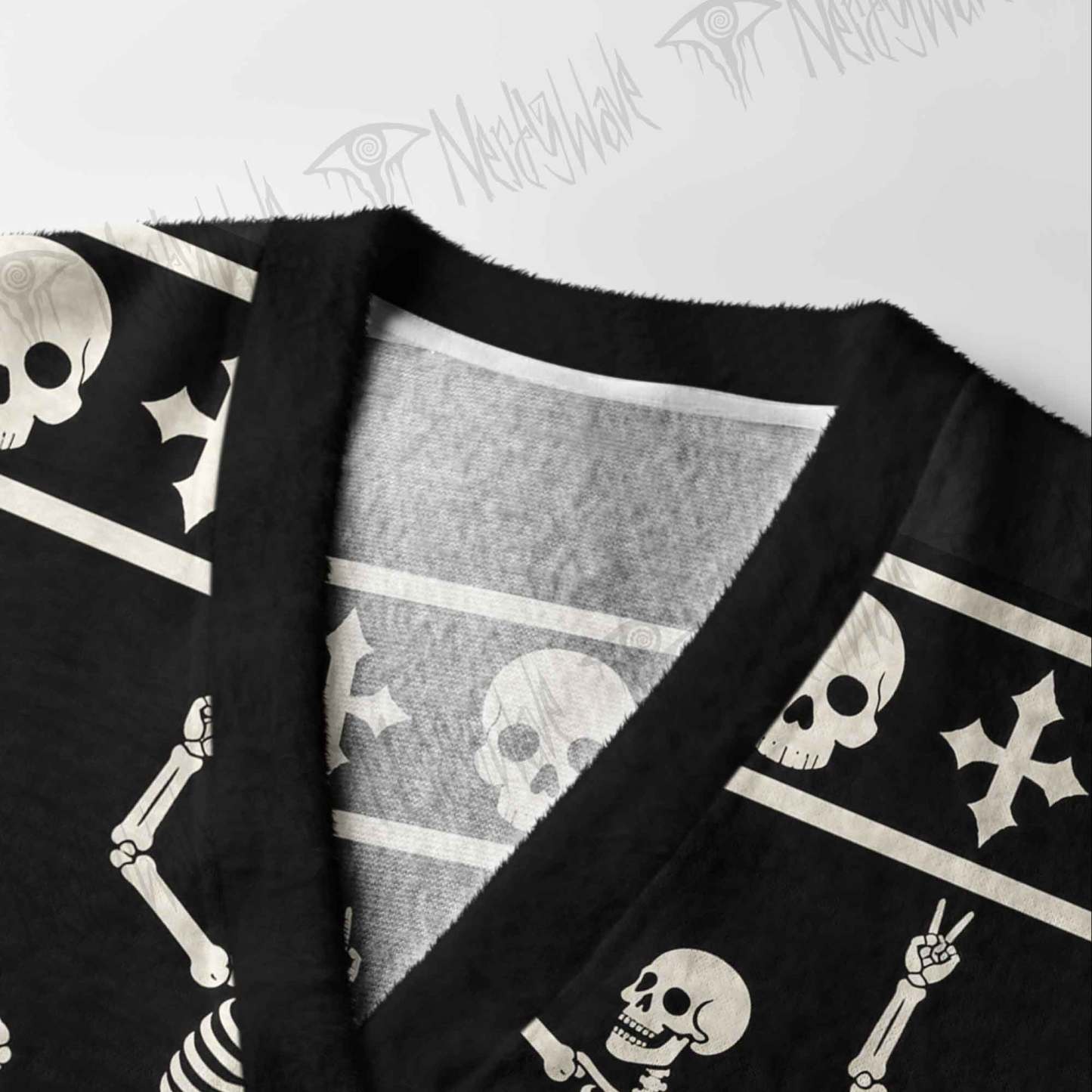 Toxic Rave Dancing Skeleton Cardigan Sweater